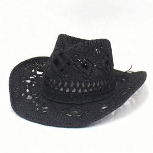 Chapeau Sombrero Creux Tressé à la Main Respirant et Frais pour Printemps et Été, Style Jazz Américain, Idéal Plage, Sports, Voyage, Personnalisable - Product Image 4