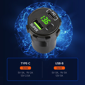 Chargeur de voiture 30W PD avec double port USB-A et Type-C et écran numérique, direct usine, pour commandes en gros - Product Image 2
