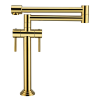 Robinet de salle de bain moderne à poignée unique en céramique avec finition nickel brossé