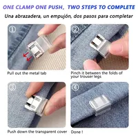 4/10 Pièces Clip d'ajustement invisible en plastique pour raccourcir les jambes, antidérapant, fixation rapide, ajusteur de pantalon dissimulé, accessoires de couture