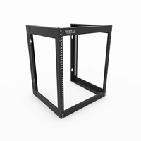 Rak Server Bingkai Terbuka Mingway WM12 19 inci 14U, Pemasangan di Dinding, Jaringan, Baja Dingin Berkualitas Tinggi 1.5mm Berlapis Bubuk, Kapasitas 500 lbs