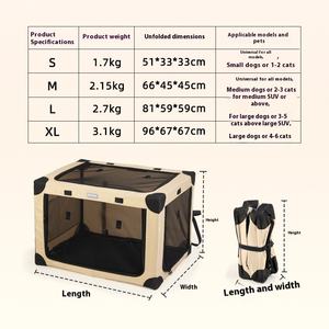 <span class=keywords><strong>Jaula</strong></span> para perros montada en el coche para mascotas para el <span class=keywords><strong>maletero</strong></span> de SUV. Cabina de vehículo compartida plegable Cat-dog. - Product Image 2