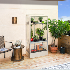 Serre de jardin moderne <span class=keywords><strong>Vitavia</strong></span>, grande taille, pour intérieur/extérieur, avec structure en aluminium et couverture en PVC transparent, garantie 1 an - Product Image 5
