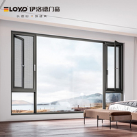 Ventanas Abatibles de Aluminio con Aislamiento Térmico Eloyd Personalizadas, con Pantalla y Doble Vidrio Low-E para Casa