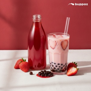 สตรอเบอร์รี่น้ำเชื่อมชาฟองขายส่ง - Product Image 6