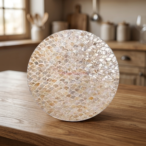 Napperons modernes en nacre naturelle Inovy du Vietnam pour une décoration de table minimaliste et les repas quotidiens - Product Image 3