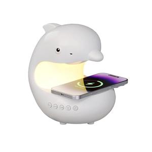 Veilleuse Mignonne Dauphin avec Recharge Sans Fil, Lampe de Chevet et de Bureau, Éclairage d'Ambiance Bluetooth Sans Fil - Product Image 6