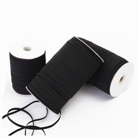 Élastique Tressé Tricoté Plat Noir et Blanc, 3mm, 6mm, 8mm, 10mm – Stock d'Usine en Gros à Prix Abordable pour Vêtement
