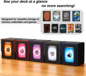 Boîte de rangement en PU à deux fenêtres Torson, écologique, étanche, personnalisée, pour 100 cartes de jeu Yugioh Commander CCG, stockage d'un gallon, brevet - Product Image 2