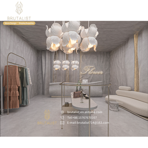 Gran oferta, estantes de exhibición de ropa de moda, estante de ropa para mujer, tienda de diseño de interiores, tienda de Boutique dorada, Ideas de diseño para ropa - Product Image 5