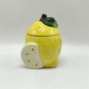 <strong>Lemon</strong> Shaped Ceramic Cookie <strong>Jar</strong>, 2024 Autumn Design - Product Image 3