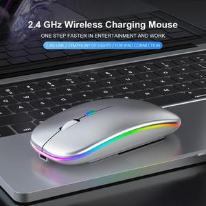 <span class=keywords><strong>Souris</strong></span> optique de jeu sans fil, 2.4Ghz, batterie au Lithium Rechargeable, silencieuse, éclairage LED coloré, pour ordinateur - Product Image 2