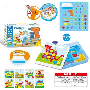 Elektrische Boormachine Intelligent Spel 216-delige Schroef Bouwblok DIY STEM Speelgoed Educatief voor Kinderen - Product Image 2