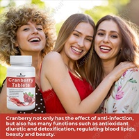 OEM Cranberry Tabletten Supplement Volle Fruit Cranberry Poeder ter Ondersteuning van de Reiniging en Bescherming van de Urinewegen Cranberry Tabletten