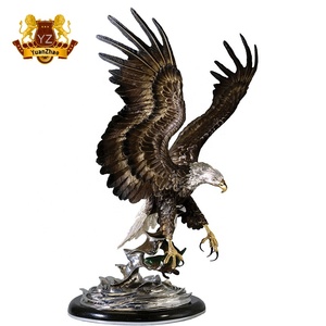 Estatua de Animal de Acero Inoxidable para Decoración de Exteriores, Escultura de Águila Cazando en Acero Inoxidable - Product Image 4