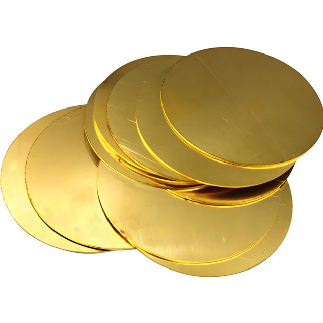 Brass Plate Round Gold Color Alloy Material Industrial Use Custom Processing Welding Bending