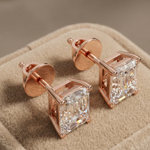 Pendientes de Diamantes Cultivados en Laboratorio de 1.25 Ct, Corte Excelente, Claridad VVS VS, Chapados en Oro, para Regalo de Boda o Fiesta - Product Image 4