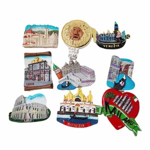 Autocollant de réfrigérateur en résine italienne, souvenirs d'attractions touristiques, autocollant de réfrigérateur 3D tridimensionnel - Product Image 2