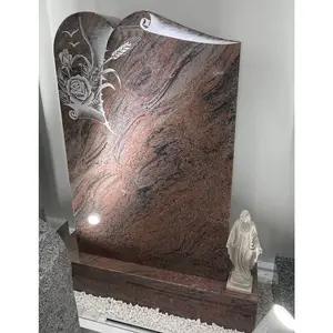 Natural Landscape Grey Granite Monument With Simple Design From China Factory Price