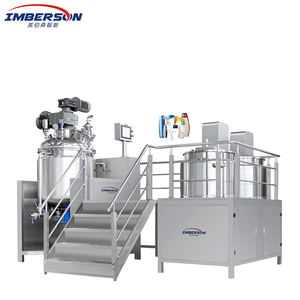 Émulsifiant sous vide homogénéisateur industriel à fond de cuve, haute efficacité, 5 kW, 100 L, avec pompe à moteur, pour pâte dentifrice, mayonnaise et pâtes à haute viscosité - Product Image 1