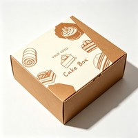 Boîte à donuts personnalisée de qualité supérieure, en carton alimentaire écologique avec impression couleur, graphisme net pour biscuits et pâtisseries