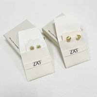 Boîte à bijoux en papier beige avec logo personnalisé, emballage cadeau pour bagues, boucles d'oreilles, colliers, ZXF, fabrication chinoise, type Tdg001