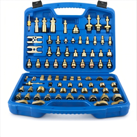 81 pièces ensemble d'outils de réparation automobile pour voitures européennes américaines asiatiques ensemble d'outils de détection de fuite de climatisation de compresseur AC