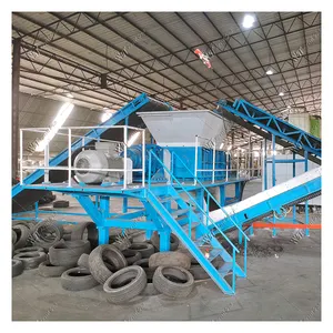 Fully Automatic Waste Tire Recycling Rubber Granule Tire Shredder Machine To Make Crumb Rubber Tyre Recycling Machine Plant