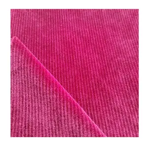 Süper yumuşak Spandex kumaş üreticisi elbise için AB iplik Pin şerit kumaş/Jersey kadife