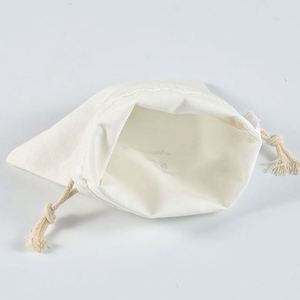 Manufacturer Custom Natural Cotton <b>Drawstring</b> Bag Gift Jewelry <b>Pouch</b> Beige Cotton Canvas <b>Drawstring</b> <b>Pouch</b> With Black Ribbon - Product Image 5