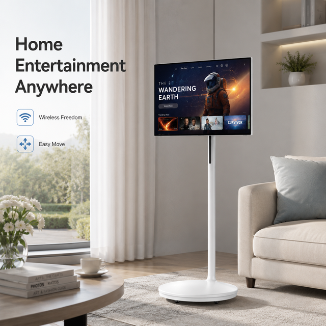 32'' Smart Portable Television Wholesale Smart Interactive Android Wireless Display Android Rotating Smart Tv for Live Streaming