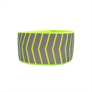 Hi VIS đàn hồi phản quang an toàn ban nhạc chạy có thể điều chỉnh armband dây đai