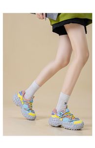 Zapatillas Populares de Plataforma para Mujer con Suela de Neumático de Cuero Genuino, Estilo Influencer de Moda con Empeine Transpirable, Calzado Urbano Versátil - Product Image 6