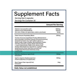 HUAQING OEM Marque privée Quercétine Zinc Sureau Tout en 1 Capsules avec Vitamine C & D3 Supplément Immunitaire - Product Image 4