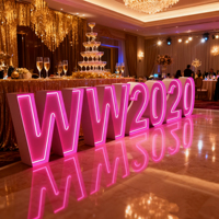 Lettres géantes LED en gros, lettres géantes lumineuses LED, lettres lumineuses LED de 3 pieds et 4 pieds, numéros de néon pour la décoration de fond d'événements d'anniversaire et de mariage