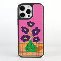 AG Verre Verre Trempé Belles Fleurs Femmes Style Filles Style Housse de Téléphone Portable pour iPhone 14/15/16/17