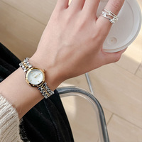 Montre à quartz haut de gamme pour femme, élégante, ovale, chronographe, en acier inoxydable, style professionnel de luxe, personnalisable