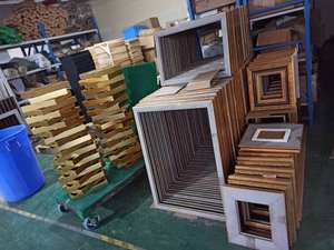 Brillant 60x90 cm 5057 or cadre en bois <span class=keywords><strong>verre</strong></span> mur miroir Stock classique sculpture <span class=keywords><strong>photo</strong></span> peinture solide pin bois profil cadre - Product Image 5