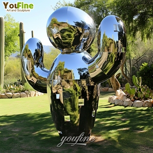 Large Size Modern Stainless Steel 3D Metal Sculpture Outdoor Metal Yard Cactus