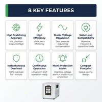 KPD-10 10KVA Single Phase AC Automatic Voltage Regulator Stabilizer Heavy Duty 220V 230V Digital Display for Industrial