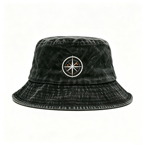 Sombrero de Pescador de Algodón Lavado con Bordado de Brújula, Protección UV, Estilo Vintage Desgastado, para Exteriores, Unisex, Varios Colores - Product Image 5