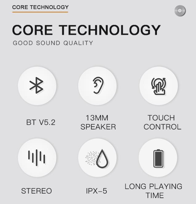Handsfree TWS OEM Bluetooth Earphones Wireless USB Type C Charging