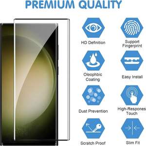 Hot Selling Support Fingerprint Unlocking <b>Glass</b> Phone Screen <b>Protector</b> for S23 Ultra - Product Image 2