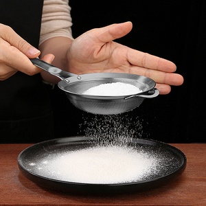 Setaccio a maglia fine in acciaio inox 304 con manico, microfiltro per cucina, pasticceria e filtraggio alimenti - Product Image 4
