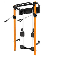 Station d'entraînement multifonctionnelle pliable murale en acier inoxydable pour la musculation et les squats à domicile