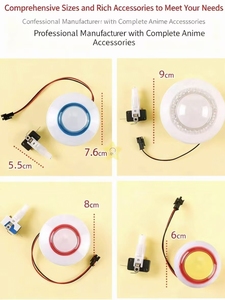 Phong cách mới 60mm RGB LED <span class=keywords><strong>push</strong></span> <span class=keywords><strong>button</strong></span> đầy màu sắc nấm-sd Arcade trò chơi điều khiển cho Đồng tiền hoạt động trò chơi - Product Image 2