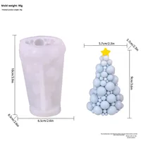Bulle de noël Silicone moule bricolage aromathérapie bougie et ornement en plâtre pour la cuisson gâteau décoration gros gâteau outils