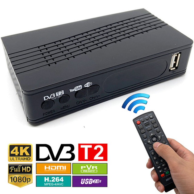 Customized Digital Tv PVR H.264 Hevc DVB T2 Hdtv Dd Free Mpeg4 Dvb T2 Receiver Settop TV Box Price hd Set-top Box
