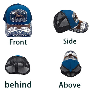 <span class=keywords><strong>Gorra</strong></span> <span class=keywords><strong>de</strong></span> malla unisex <span class=keywords><strong>de</strong></span> moda con hebilla metálica étnica única <span class=keywords><strong>de</strong></span> caballo, logotipo personalizado, snapback, para béisbol, actividades al aire libre, casual, camionero, pesca, playa - Product Image 5