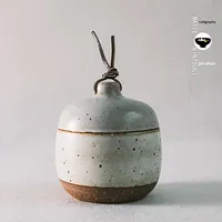 Pot à ragoût mural en porcelaine rustique de style japonais avec motif de fleurs non toxique Ensemble de 2 bols à soupe en céramique pour nid d'oiseau